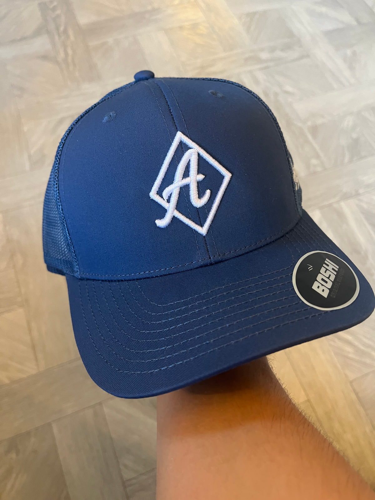 Navy & White Amora Cap