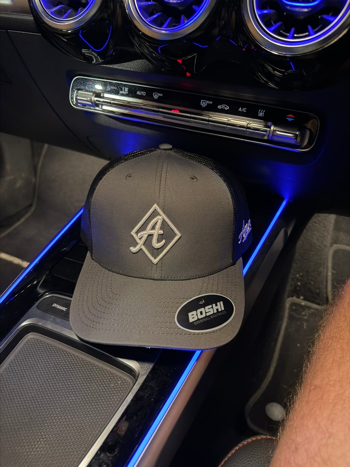 Grey & White Amora Cap